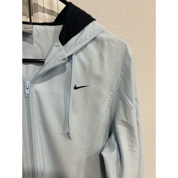 Nike Womens Light Blue Full Zip Hooded Jacket Size Large - Picture 5 of 11
